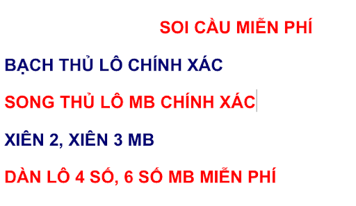 cầu bạch thủ lô xsmb siêu vip